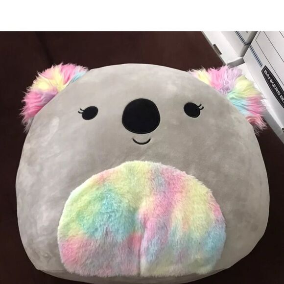 Squishmallows 16″ Kelina The Koala Bear Tye Dye Large Light Gray Pink Blue - Picture 3 of 13